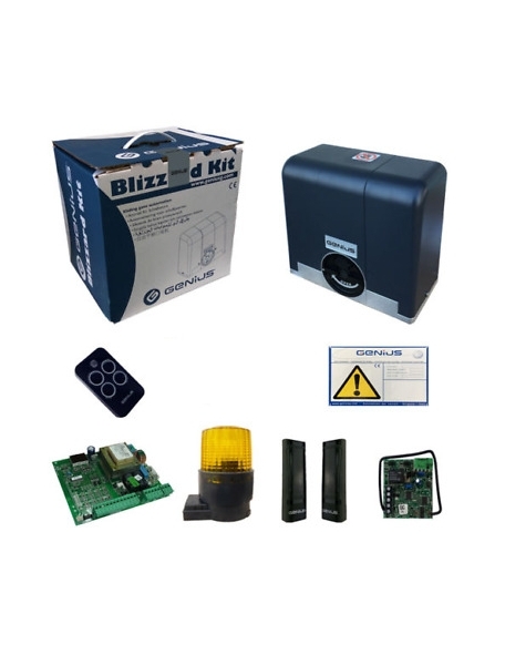 Kit motore per cancello anta scorrevole 500 kg automazione 868Mhz FAAC GENIUS BLIZZARD 230V 104014