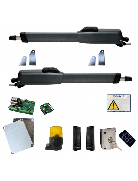 genius mistral kit 433 mhz  rc 230v kit cancello ad due ante battenti 3 metri automazione faac genius 51700781