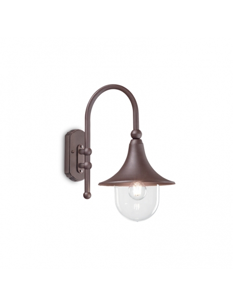 ideal lux cima ap1 appliqueda parete  per giardino alluminio pressofuso coffee IDEAL LUX 246826