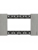 bticino living now placca  4 moduli  acciaio  materiale zama bticino ka4804zg