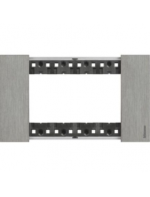 bticino living now placca  4 moduli  acciaio  materiale zama bticino ka4804zg