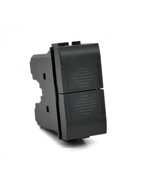 saliscendi pulsante doppio 10A 250V bticino living international l4036 antracite compatibile