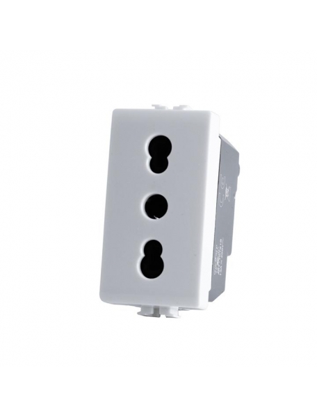 presa bivalente 2p+t  10/16 A 250v compatibile con bticino am5180 bianca