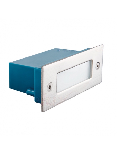 segnapasso plafoniera da incasso esterno interno acciaio e vetro taxi smd 26463 ip54 luce naturale