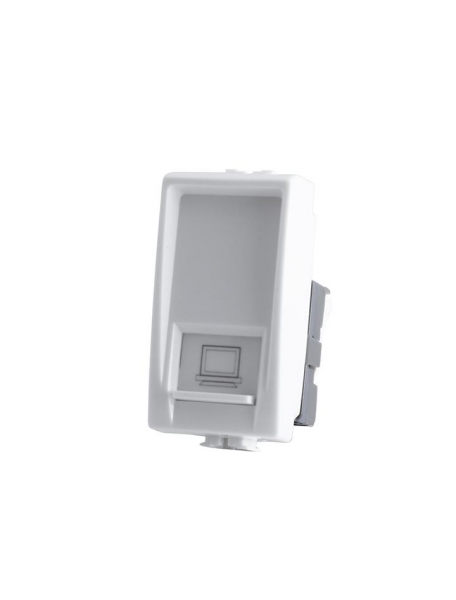 bticino matix connettore rete rj45 8 pin utp 5e compatibile bianco 65312