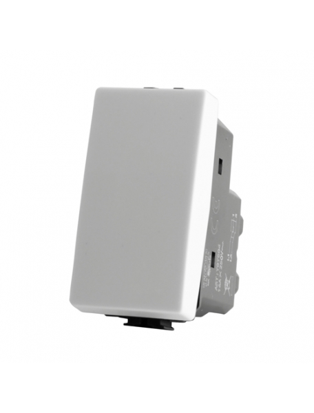 pulsante unipolare 10a 250v bianco compatibile bticino matix am5005