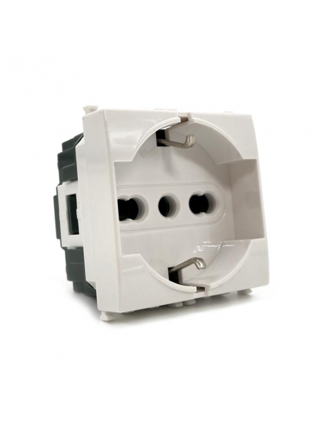 presa schuko 2.0 16a 250v bianca compatibile vimar plana14210