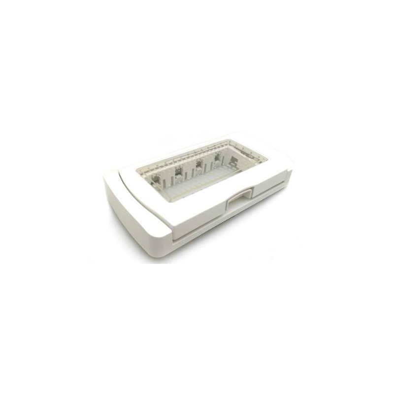 Vetrineinrete&reg; Placca Idrobox 3 Posti Bianca Per Vimar Plana - IP55, Impermeabile