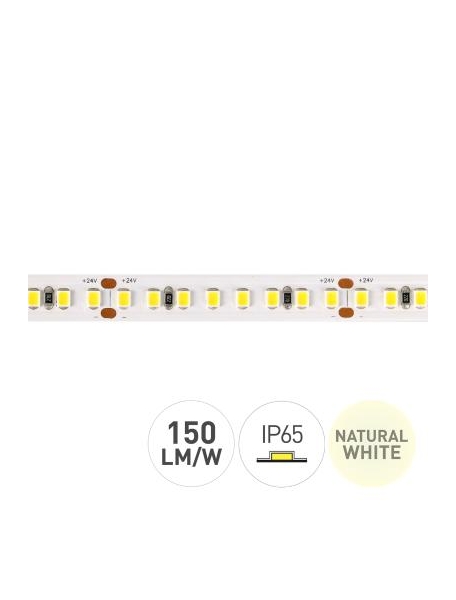 strip striscia led 18w/m 90w totali ip65 4000°k luce naturale 150lm/w 24v 5100