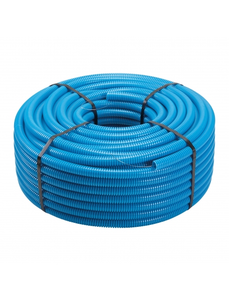 tubifor diametro 25 tubo pieghevole azzurro corrugato con tirafilo TUBTF01025AT050