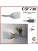 applique in gesso ceramico verniciabile completo portalampada r7s e lampadina led csf730