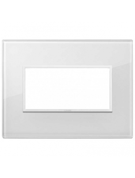 Placca vimar eikon evo cristallo bianco totale diamante 4 moduli vimar 21654.87