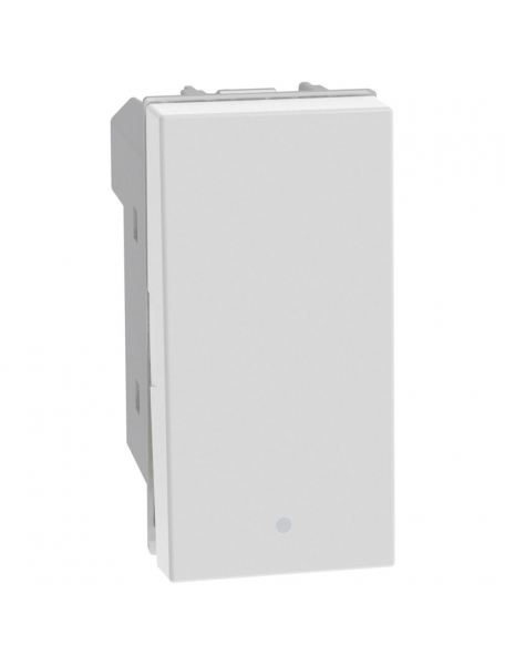 bticino JW4034 matix go Pulsante in apertura 10 A 250 Va.c. 1 P (NO) e 1 P (NC), illuminabile - 1 modulo - bianco bticino JW4034