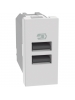 bticino jw4191aa matix go Caricatore USB con due porte tipo A - 15W bticino jw4191aa