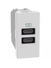 bticino jw4191cc matixgo caricatore USB con due porte tipo C - 15W bticino jw4191cc