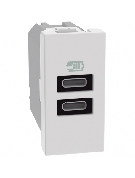 bticino jw4191cc matixgo caricatore USB con due porte tipo C - 15W bticino jw4191cc