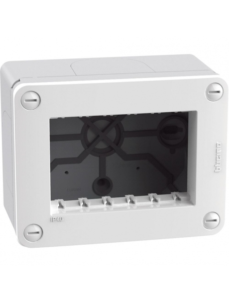 bticino 28403w matix go scatola ip40 3 moduli  bianco bticino 28403w