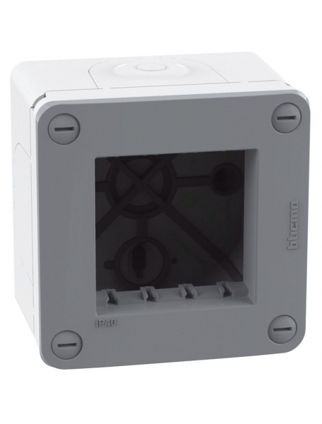 bticino 28402g matix go scatola ip40 2 moduli  grigio bticino 28402g