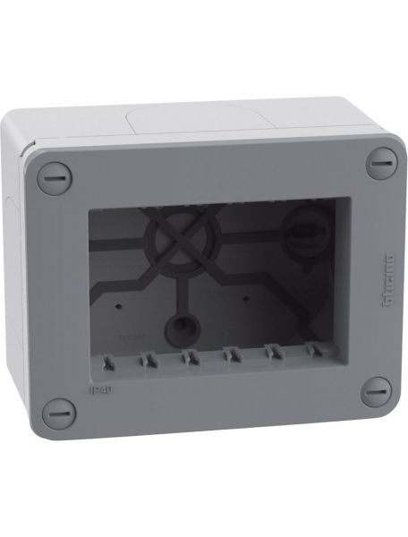 bticino 28403g matix go scatola ip40 3 moduli  grigio bticino 28403g