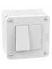 bticino 28402w1 matix go scatola ip40 2 moduli  con interruttore piu falso polo bticino 28402w1