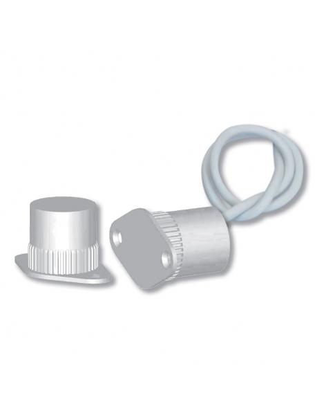 Contatto magnetico cilindrico per serrande e porte basculanti ad incasso a 2 fili Hiltron C56