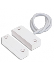 hiltron contatto magnetico in plastica bianco a due fili  per porte finestre reed c58
