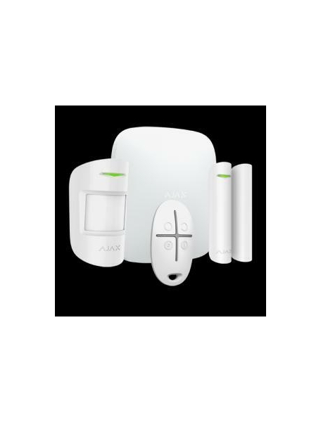 ajax 38168.56.WH1 kit hub wireless Hub+motionptotect+doorp+tlcrotect + spacecontrol white
