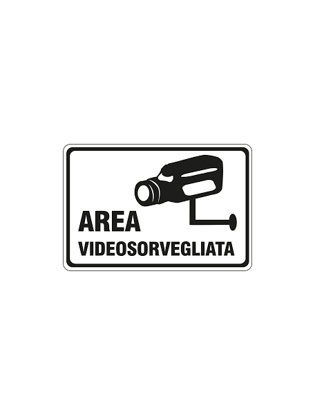 cartello area videosorvegliata 300x200 mm.sicame Ocmei 6CR1414AD