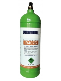 gas fluido refrigerante R 407 C bombola da 1 litro 0,8kg orbis ob 576130