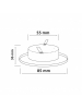 faretto da incasso spot grigio satinato stagno impermeabile portafaretto Gu10/MR16