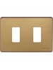bticino placca 1 posto per scatola tonda e rettangolare  in alluminio colore bronzo   magic  bticino 503/1/BR