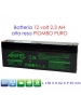 batteria ermetica al piombo agm 12v 2,3ah ricaricabile  allarme sirena ascensori meg12v2a