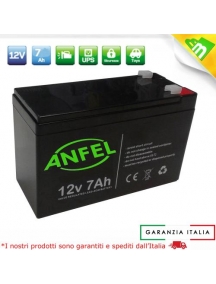 Batteria ricaricabile al piombo 12volt 7ah ideale x gruppi di continuità e ups meg12v7a