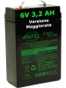 Batteria al piombo 6v 3,2ah con faston agm rt628 per lampada 1499 8799 / 415272001per beghelli