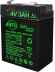 Batteria ricaricabile al piombo 4v 3ah attacchi faston f1 4,8mm meg6v3a