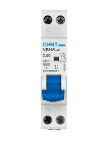 chint 190240 nbh8  magnetotermico compatto 1p+n 40a curva c 4,5ka 1 modulo din