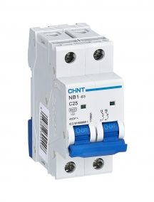 chint 180349 nb1 63 c6 2p 6a 6ka curva c interruttore magnetotermico