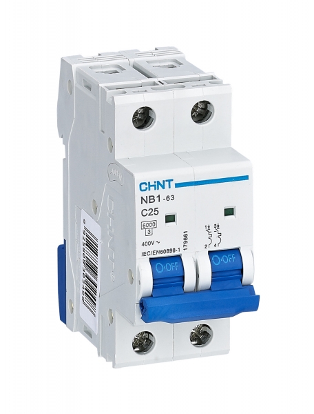 interruttore magnetotermico 63a 2 poli 6ka 2 moduli curva c