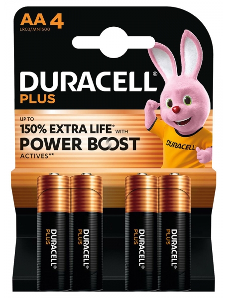 duracell batterie stilo alcaline  mn1500 1,5Volt plus power