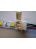 connettore striscia strip led rgb 5050 nuovo 10mm con filo di 20cm economico 0152