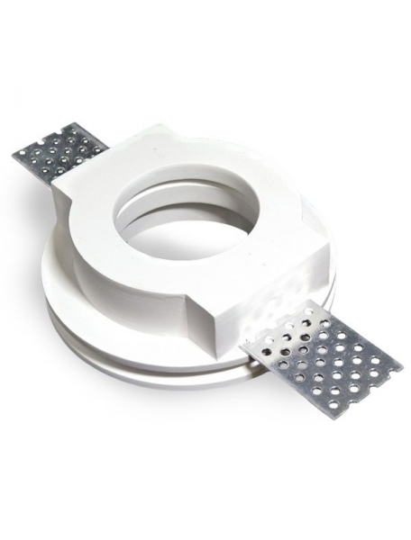 Portafaretto da incasso in gesso rotondo