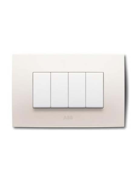 ABB CHIARA Placca Autoportante 4 Posti Bianco RAL9016 - 2CSK1641CH