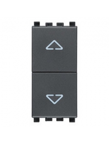 vimar eikon due pulsanti interbloccato no+no 10a   grigio antracite vimar 20062