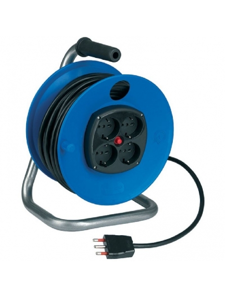 Avvolgicavo Navaris Con 4 Prese - Cavo 25m H05RR-F 3G1,5 Per Interni Ed Esterni - Foto 8