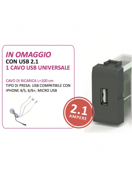 4B.L.USB presa living light antracite