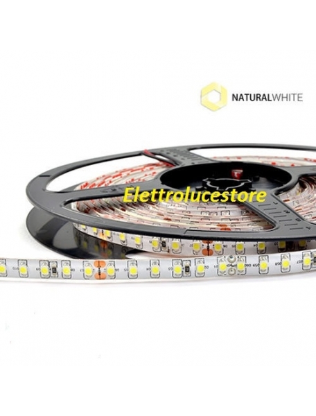 strip led striscia bobina 5 metri  24v 48w 600smd3528 ip65  luce naturale 3600 lumen impermeabile 5909