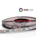 striscia strip rgb bobina 5 metri 72w smd 5050 300led ip20 24v multicolor super luminoso 0717