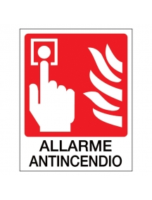 sicame ocmei cartello cartello antincendio con disegno e scritta allarme incendio OCMF005 1662 B