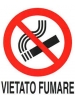 ocmei cartello di divieto con disegno e scritta  vietato fumare 330x 350mm OCM6CR559 B