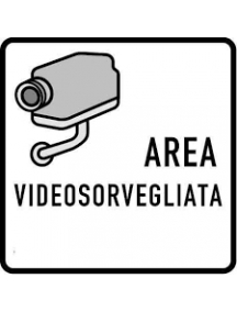cartello area videosorvegliata 300x200 mm sicame ocmei OCM6CR1414 AD